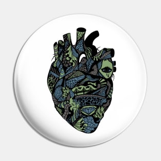 Mellow Cool Transparent Heart Pin
