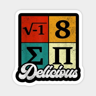 Vintage I Ate Some Pi, and it was delicious | Funny Delicious Math Teacher Humor Pun Magnet