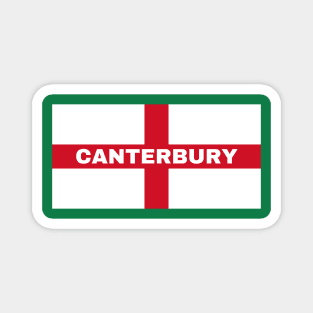 Canterbury City in English Flag Magnet