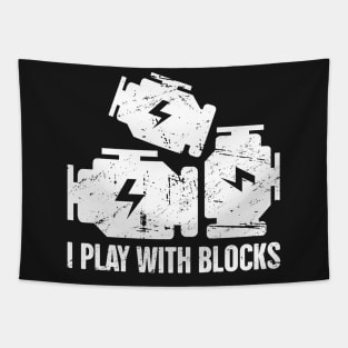 I Play With Blocks Tapestry