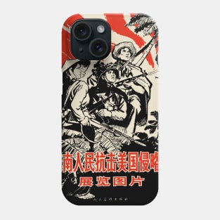 Vietnamese People Resist The American Aggressor - Vietnam War, Socialist, Propaganda, Historical Phone Case