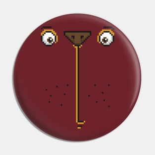 bear yellow face pixel Pin