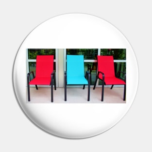 Red And Blue Chairs Pin