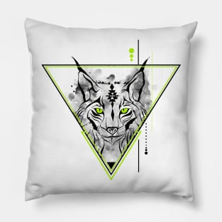Geometrical Lynx | Bobcat animal spirit totem Pillow