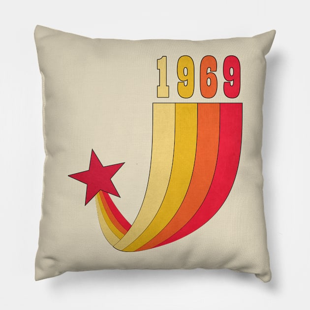 Vintage 1969 Pillow by Nerd_art