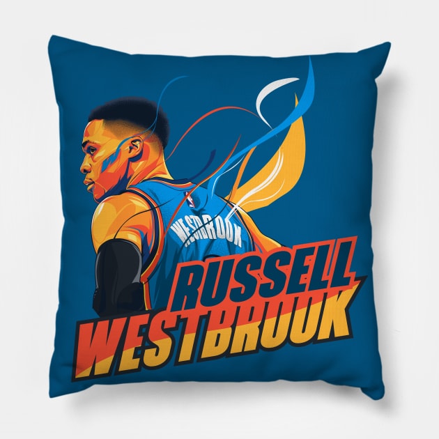 Russell Westbrook Pillow by bikonatics