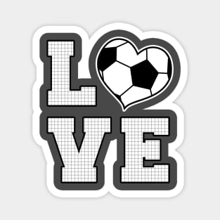 Love Soccer Heart design Magnet