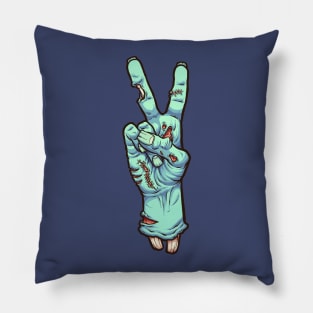 Zombie peace sign Pillow