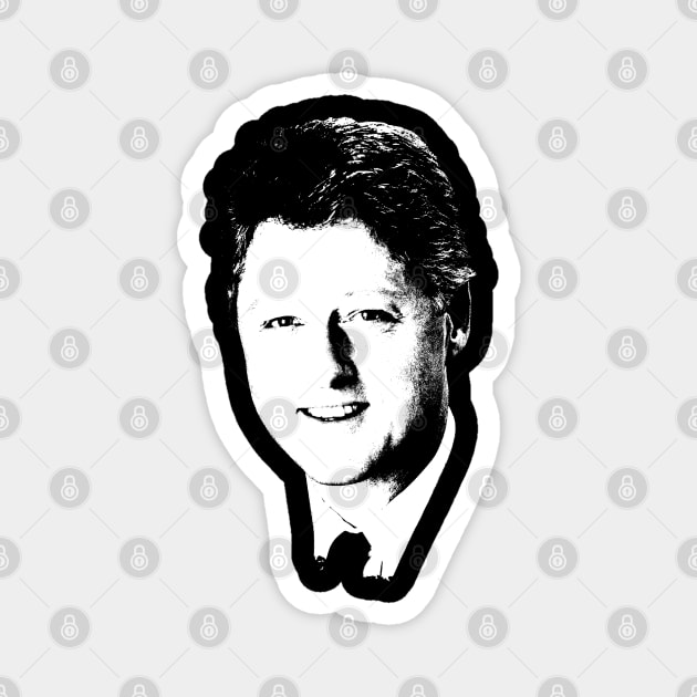 Bill Clinton Pop Art Portait Magnet by phatvo