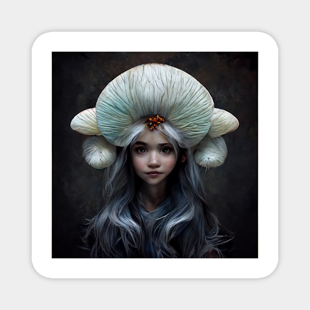 Marquise the Mushroom Faerie by Kim Turner Art Magnet by KimTurner