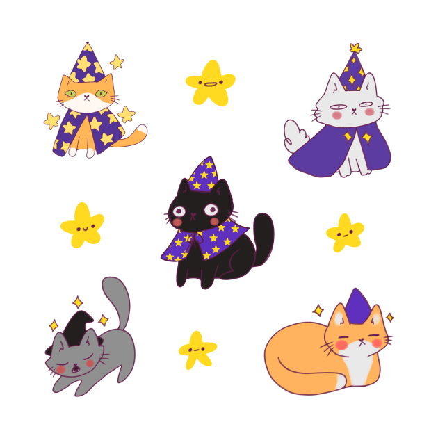 Cute Cat wizards pack by Mayarart