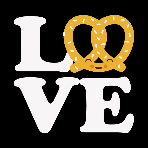 I Love Pretzels for Pretzel Day Funny Office Shirt by PodDesignShop