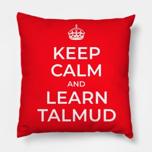 Keep Calm and Learn Talmud Pillow