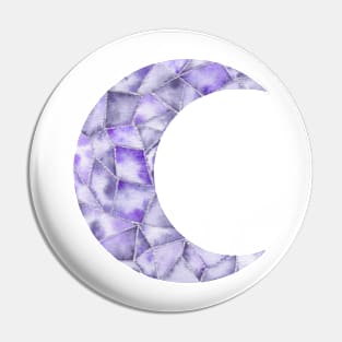 Crystal moon purple Pin