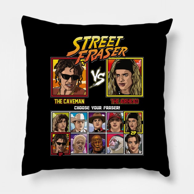 Street Fraser - Brendan Fraser vs Shirt Pillow by RetroReview
