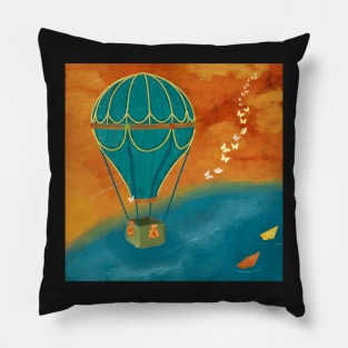 Hot Air Ballon - Never ending journey Pillow