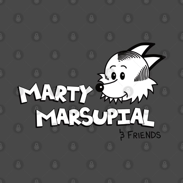 Marty Marsupial head & name by Hyperbolic_Fabrications