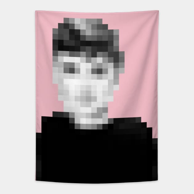 Audrey Hepburn Pixelart Design Tapestry by DankFutura