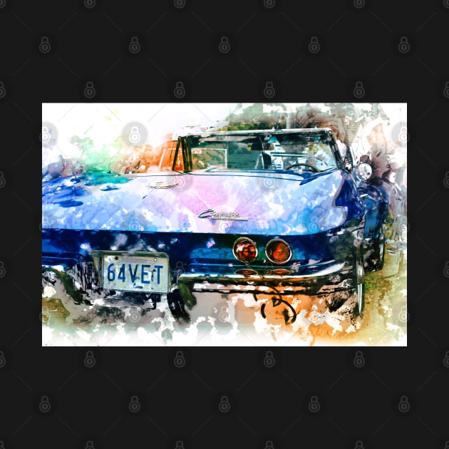 Corvette 1964 - Watercolour by hogartharts