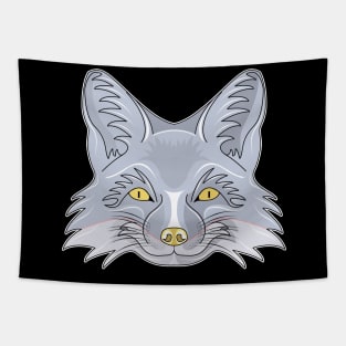 silver fox face Tapestry