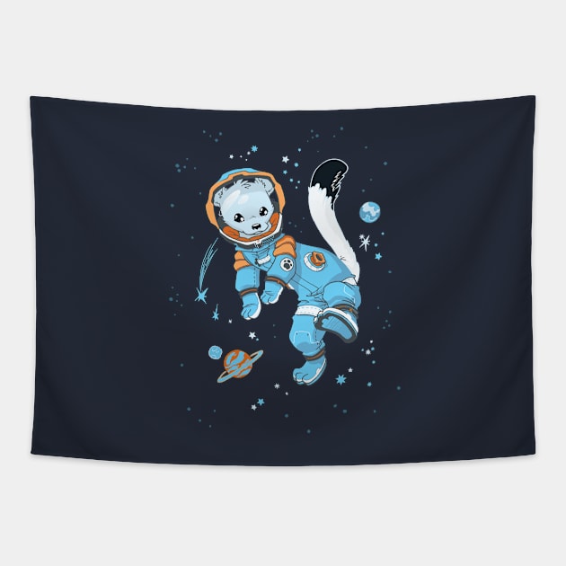 Space Ermine Tapestry by Dooomcat