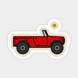 Sunset Jeep Magnet