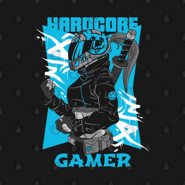 Hardcore Gamer Blue Ninja by Gamers World Store