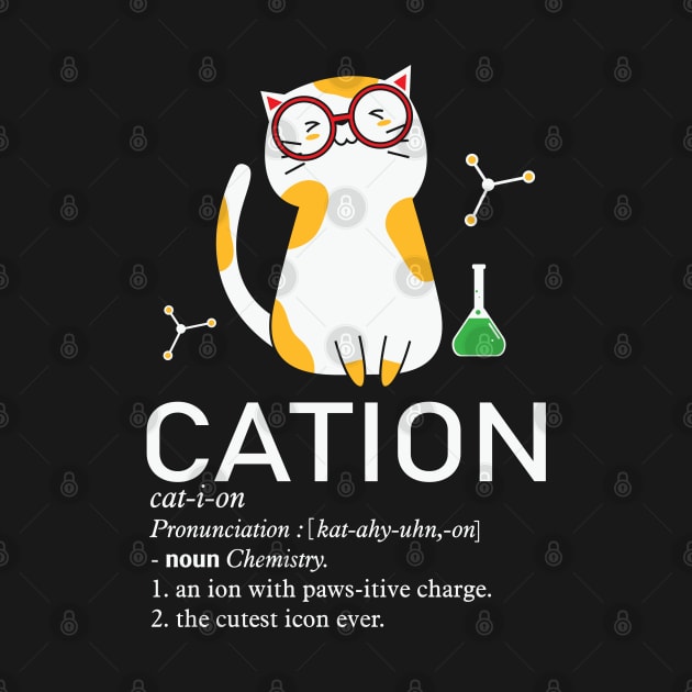 Cation Funny Cat Lover Chemist Science Teacher Gift by BadDesignCo
