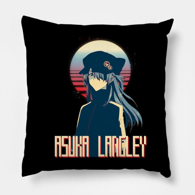 asuka langley Pillow by Retrostyle