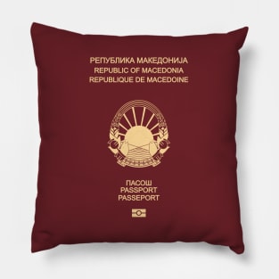 Macedonia passport Pillow