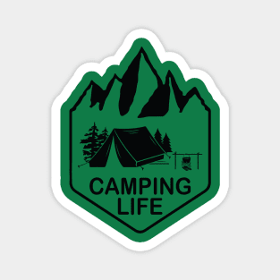 Camping Mountain Magnet