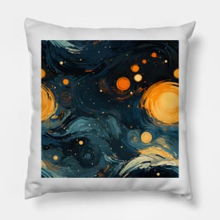 Van Gogh Starry Night Outer Space Pattern 16 Pillow
