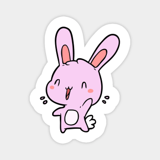 Cartoon Pink Rabbit Magnet