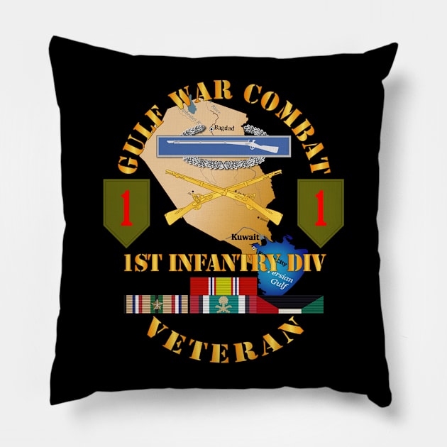 Gulf War Combat Infantry Vet w 1st ID SSI Pillow by twix123844