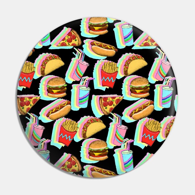 Rainbow Fast Food Pin by micklyn