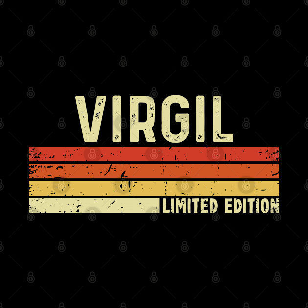 Virgil Name Vintage Retro Limited Edition Gift by CoolDesignsDz