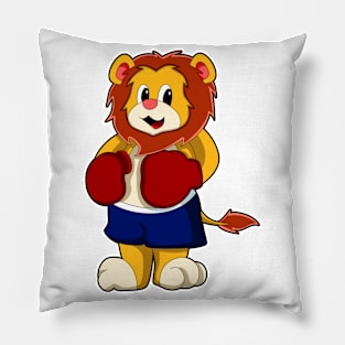 Lion as Boxer with Boxing gloves Pillow