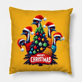 christmas australian emu Pillow