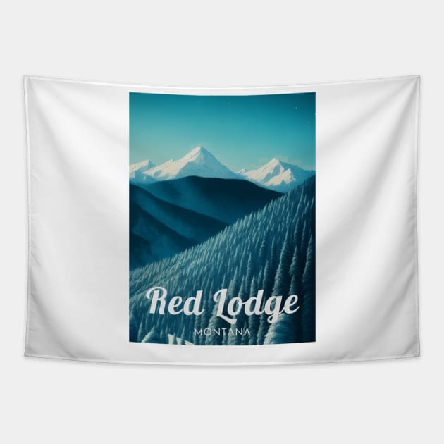 Red Lodge ski - Montana Tapestry by UbunTo