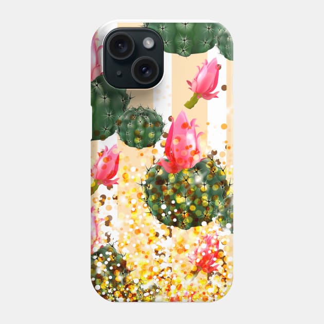 Cactus texture Phone Case by GreekTavern