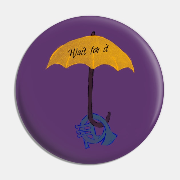 Yellow umbrella and blue horn black - Wait for it - purple Pin by Uwaki