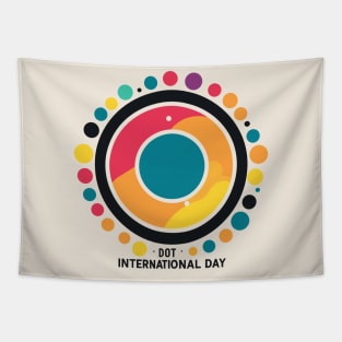 International Dot Day Retro Design Tapestry