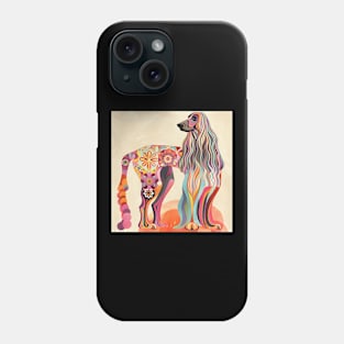 Retro Afghan Hound: Pastel Pup Revival Phone Case