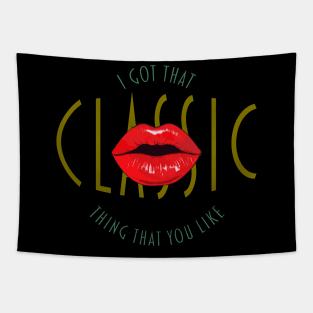 Classic Red Lips Style Tapestry