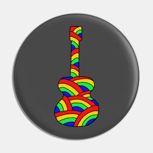 Rainbow Guitar Pin