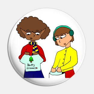 Two Girls Shopping Pin