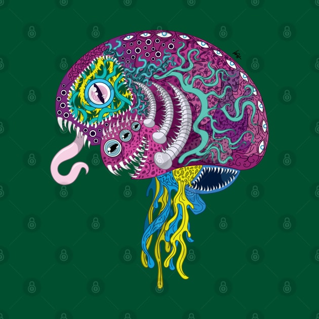 Eldritch Brain by Munchbud Ink