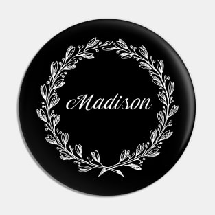 Madison Floral Wreath Pin