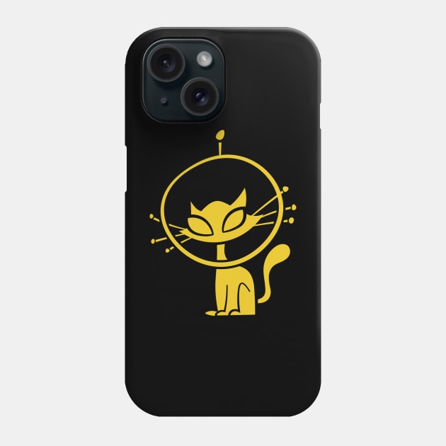 Cat Space Helmet Phone Case by Oolong