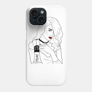 Frau mit Tattoo - Düster - Tattoo - Frau Phone Case